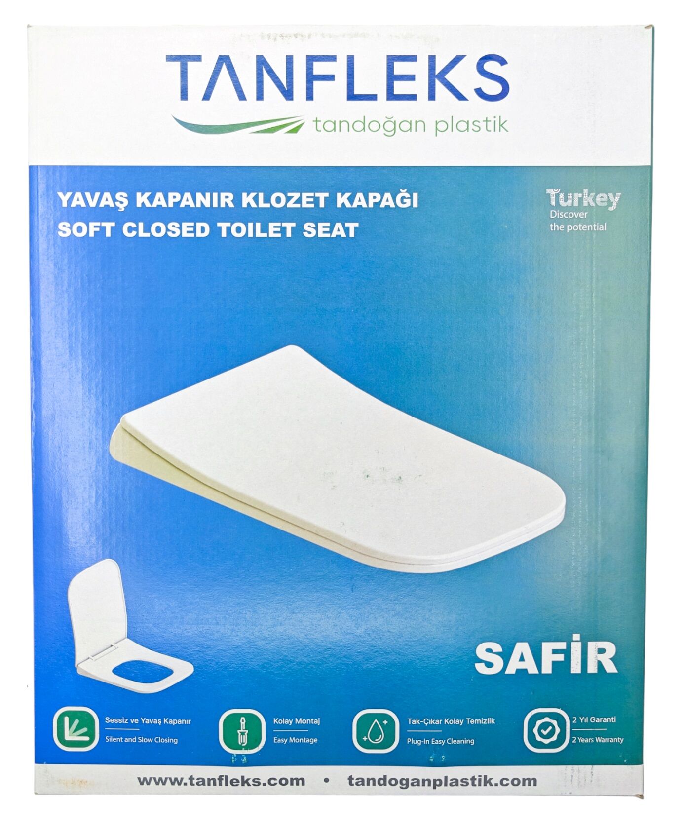 Tpkk-16   Tanfleks Safir Klozet Kapağı - Yavaş Kapanır