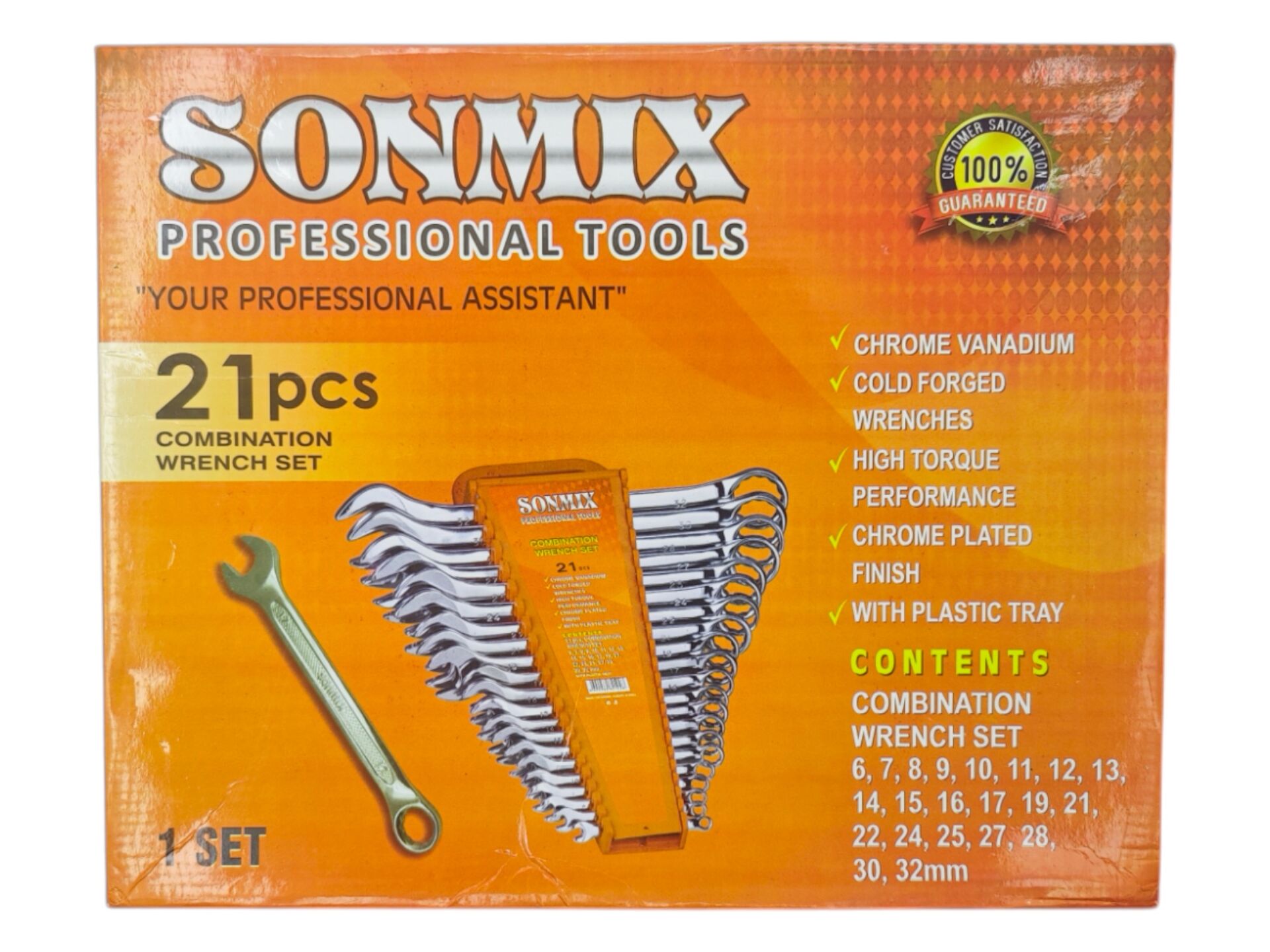 2100   Sonmix 21li Kombine Anahtar Seti