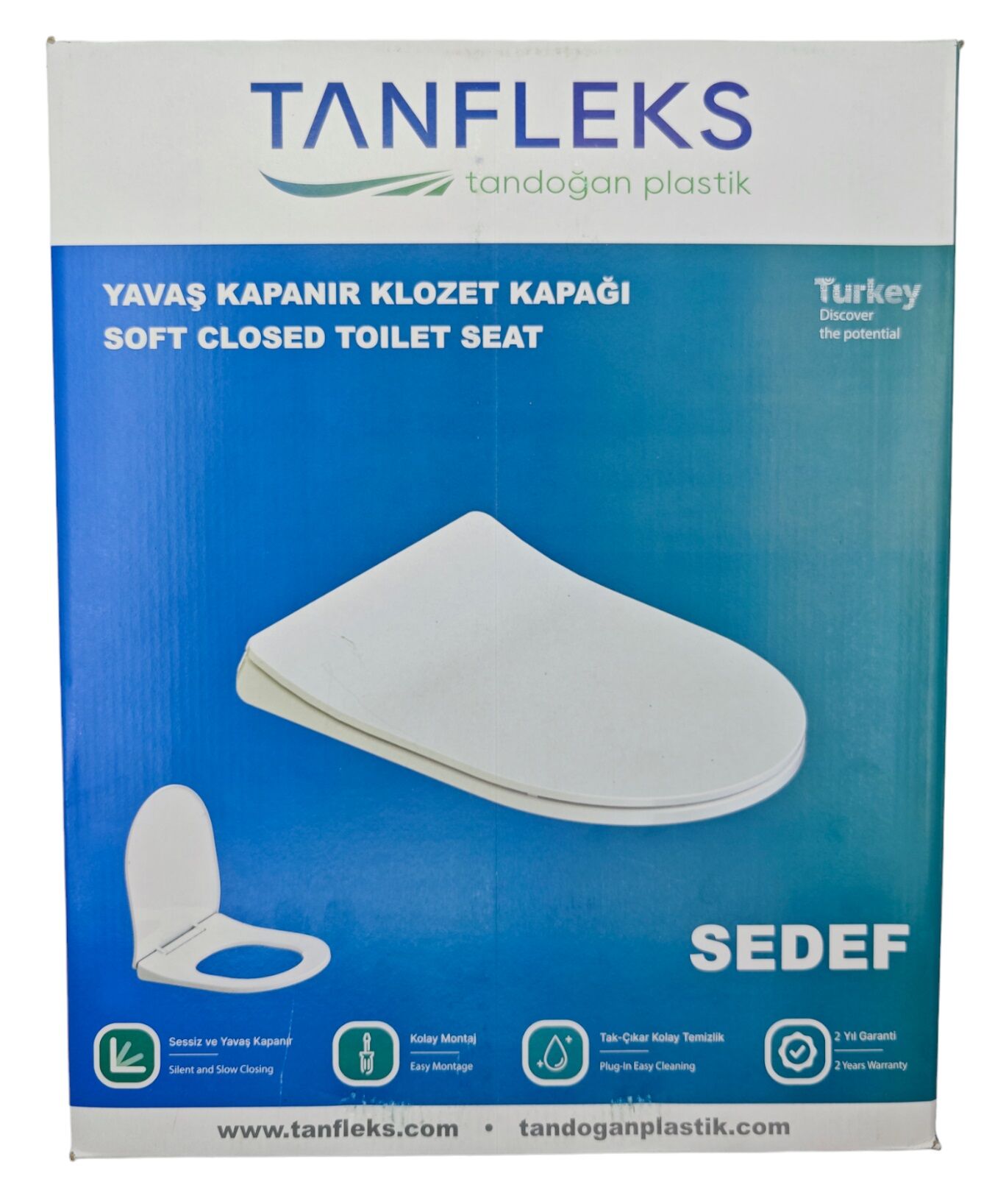 Tpkk-14   Tanfleks Sedef Klozet Kapağı - Yavaş Kapanır