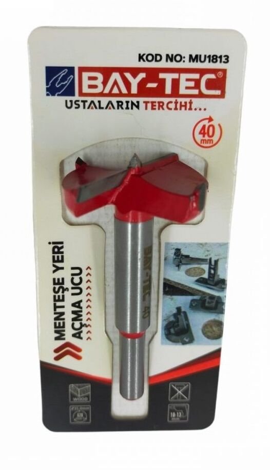 Mu1813   Bay-Tec Menteşe Yeri Açma Ucu 40Mm