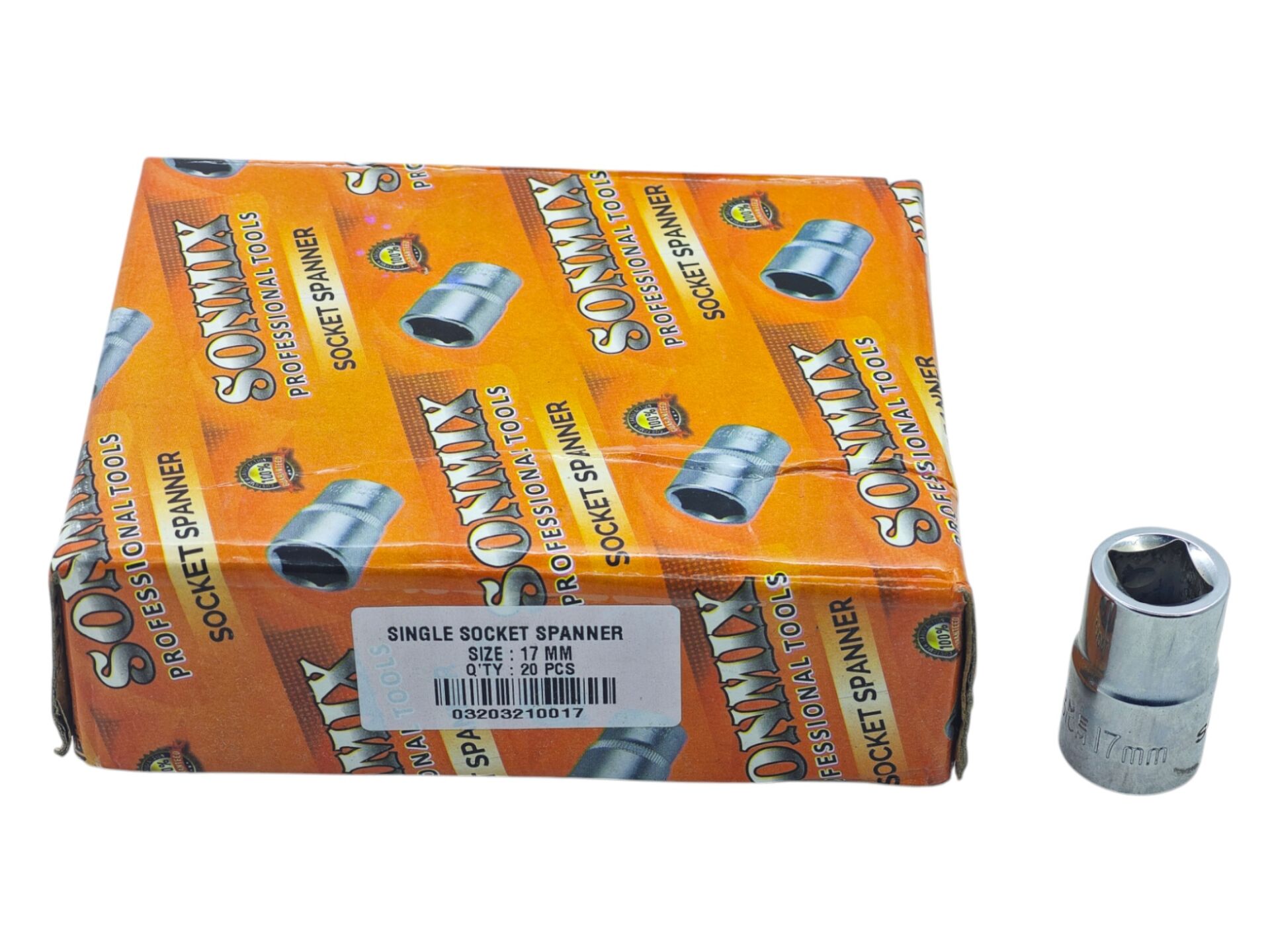 SNX-KL17   Sonmix Cr-V 6 Köşe Kısa Lokma 17mm