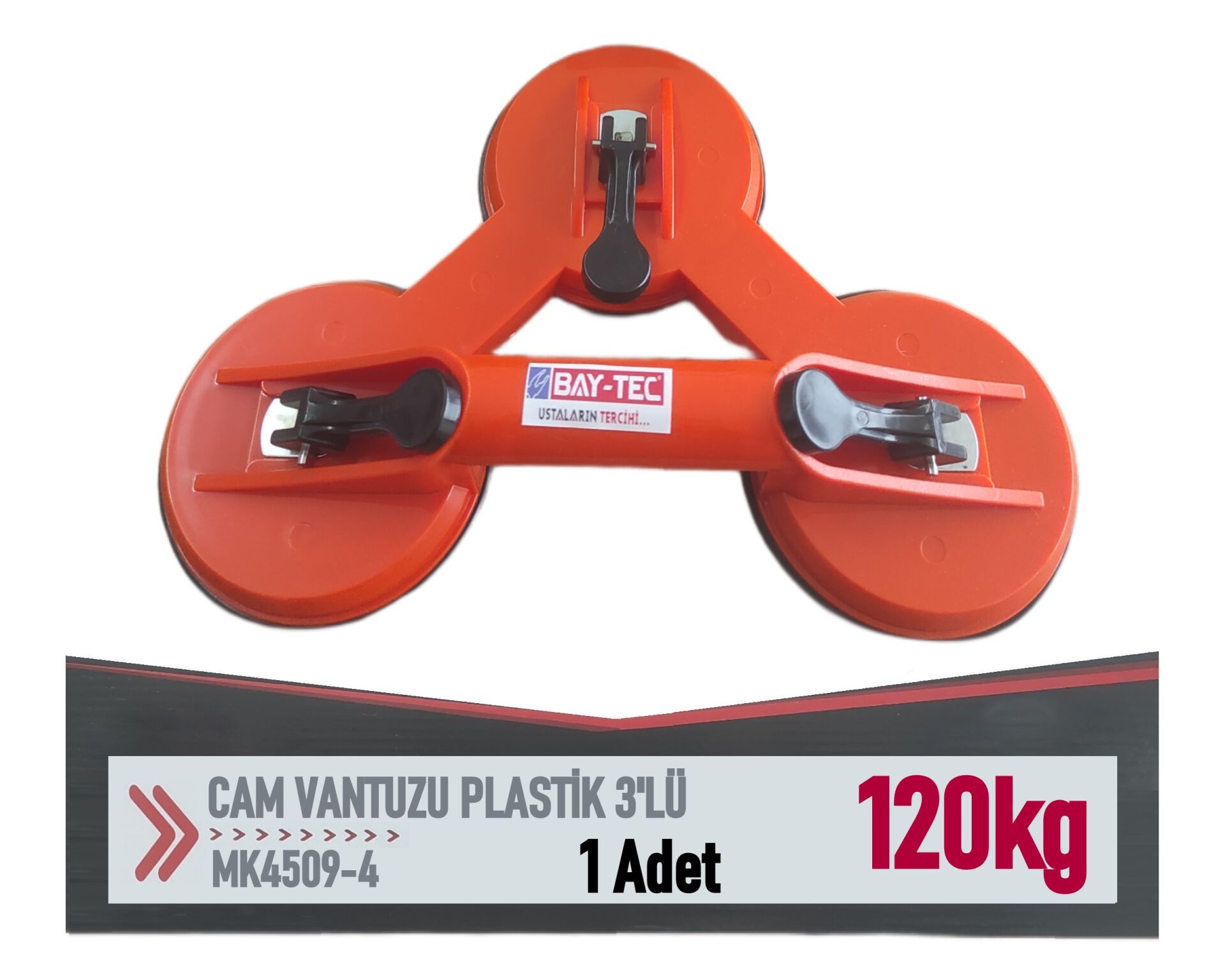 Mk4509-4   Bay-Tec Cam Vantuzu 3Lü - Plastik