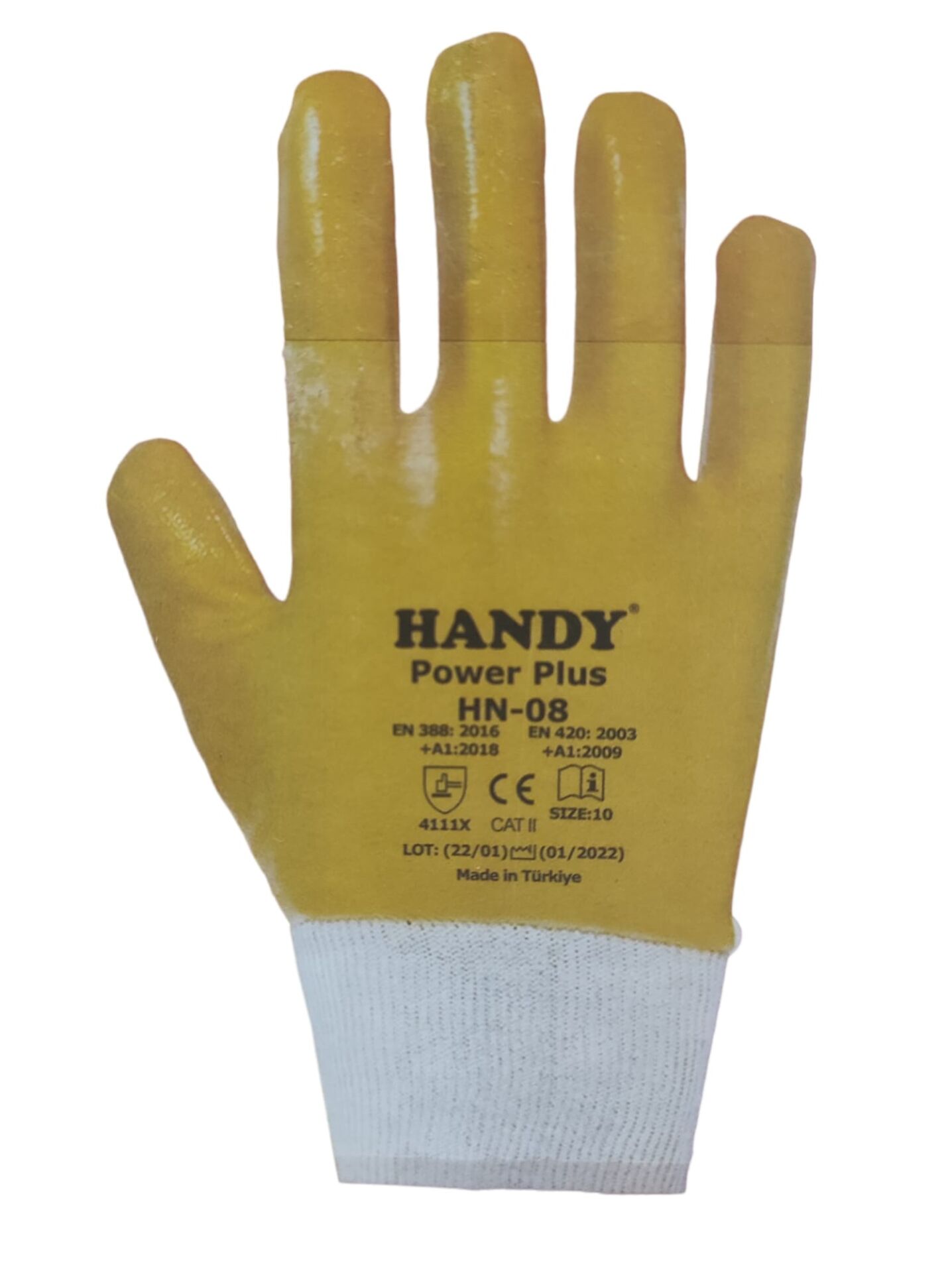Hn-08   Handy Power Plus Eldiven 10 - Sarı