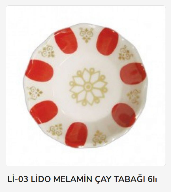 Lİ-03   Lido Melamin Çay Tabağı 6Lı