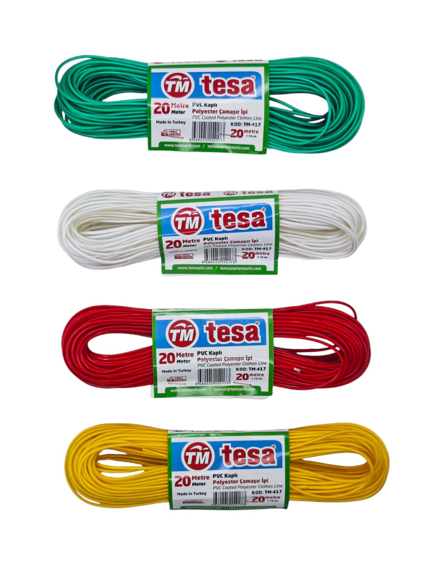 TM-417   Tesa Pvc Kaplı Polyester Çamaşir İpi 20m