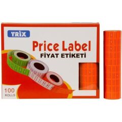 Mks-813   Trix Fiyat Etiketi 10Lu - Turuncu