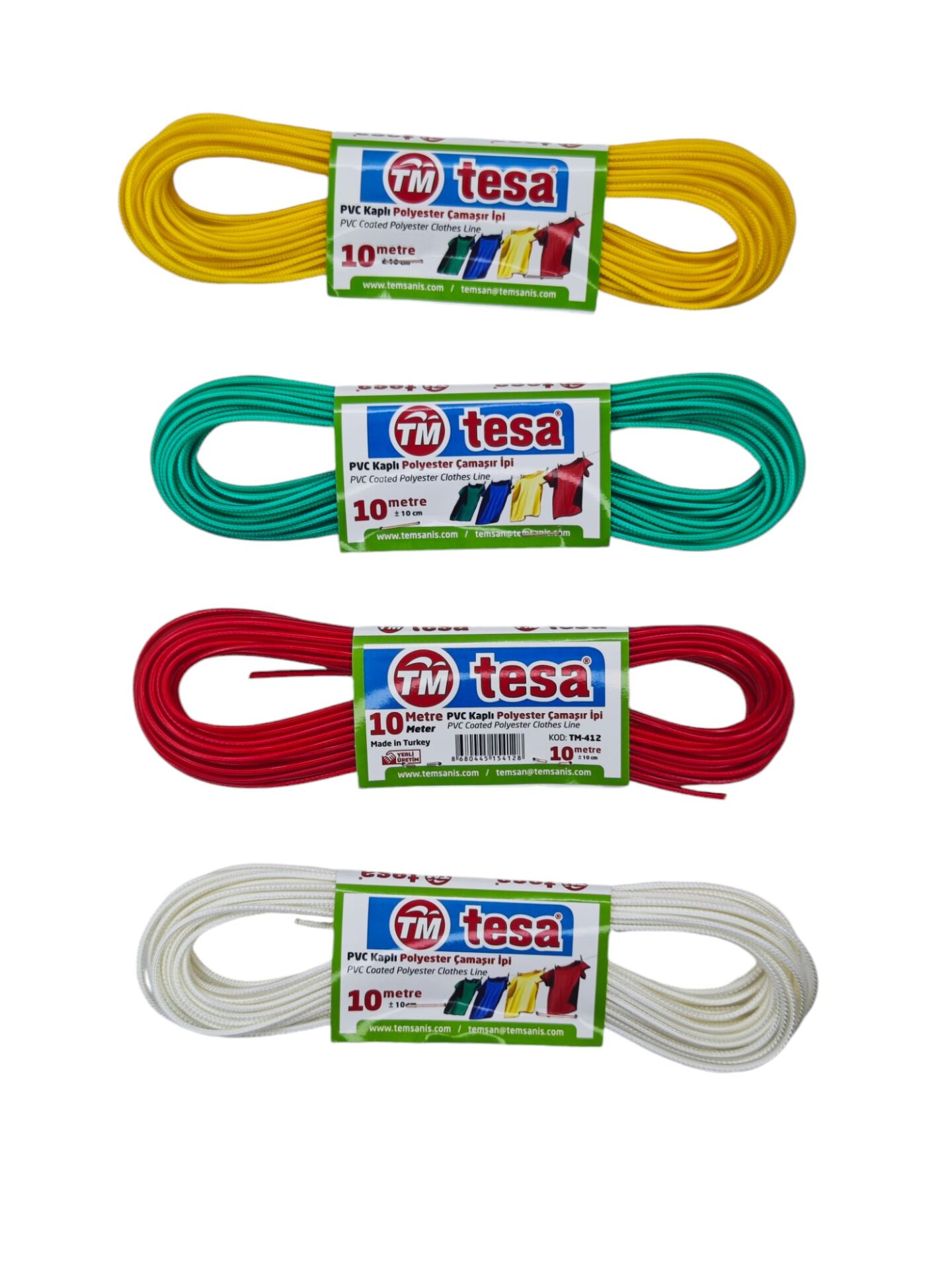 Tm-412   Tesa Pvc Kaplı Polyester Çamaşir İpi 10m