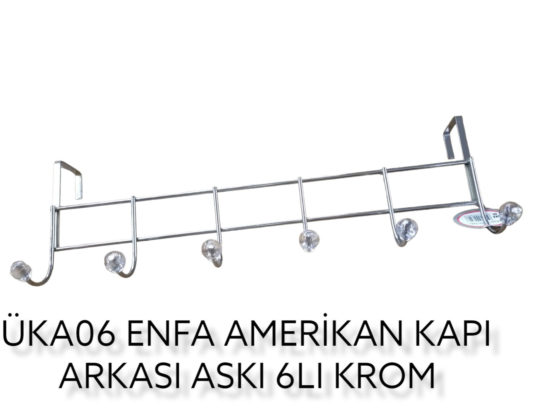 Üka06   Enfa Amerikan Kapı Arkası Askı 6lı - Krom