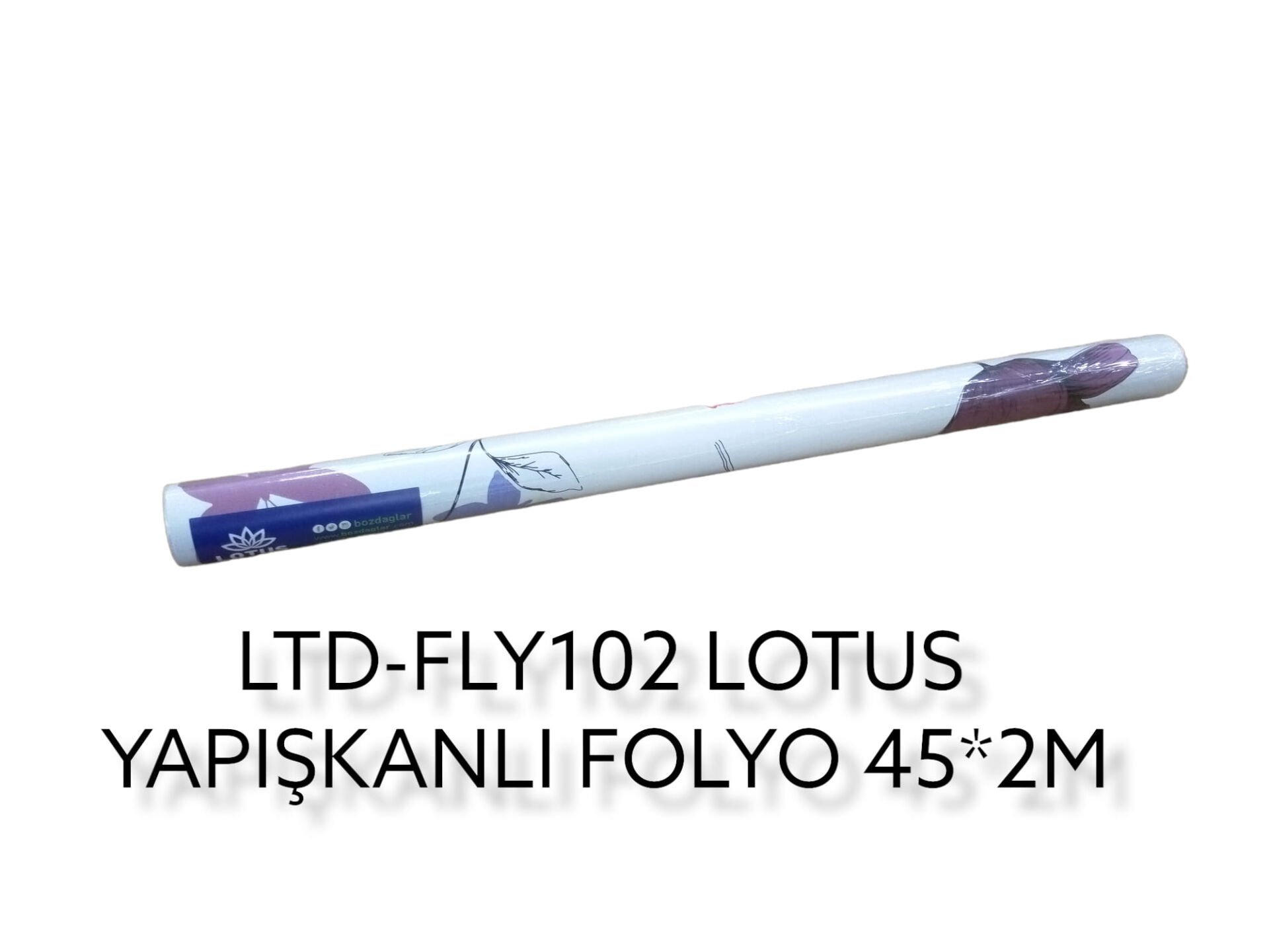 Lts-Fly102   Lotus Yapışkanlı Pvc Folyo 45cm*2m - Çiçekli