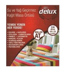 3015   Delux Kağıt Masa Örtüsü 16Li 24M 100*150Cm