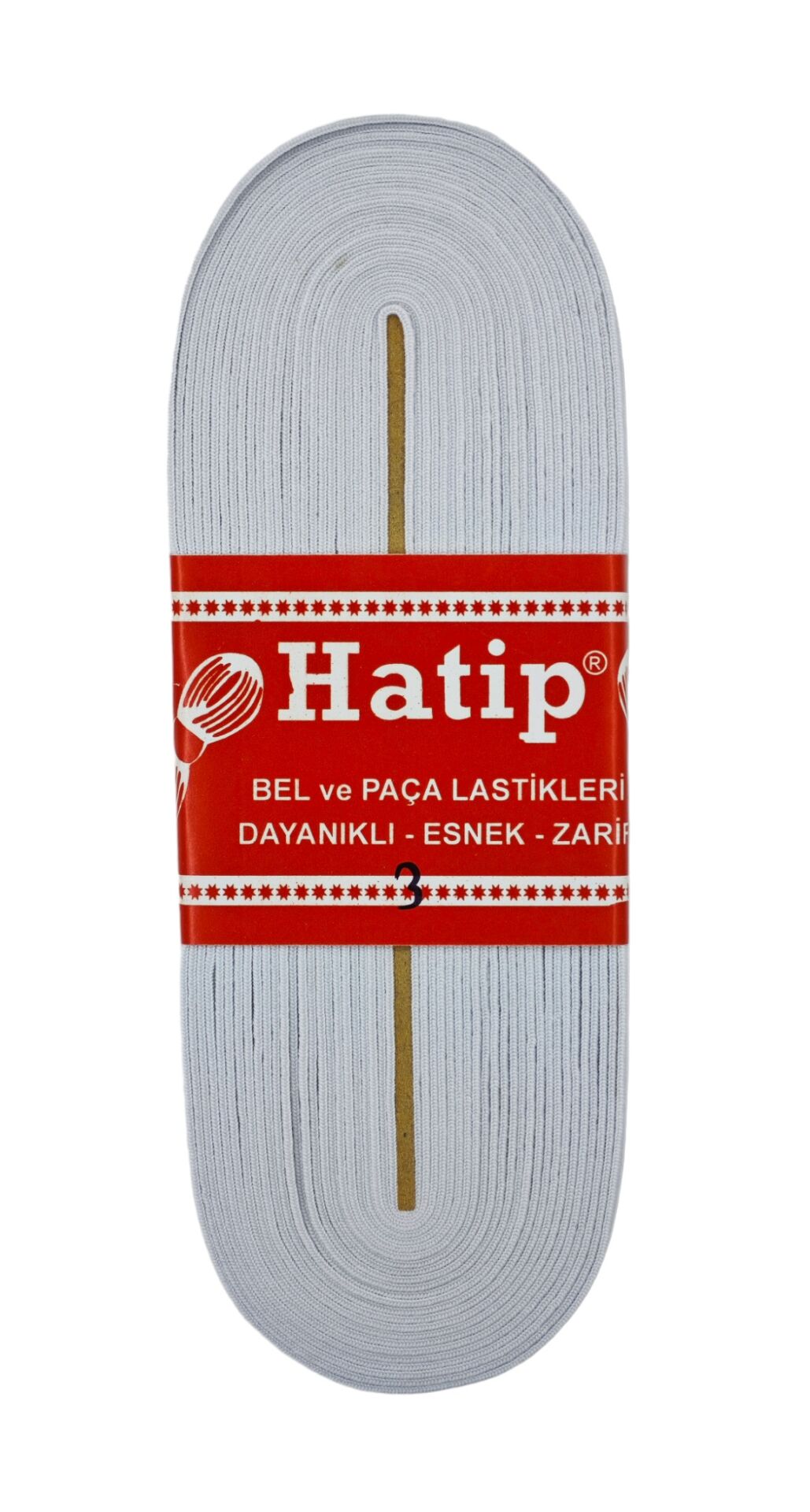 00488   Hatip Paça Lastiği 3Cm - Beyaz