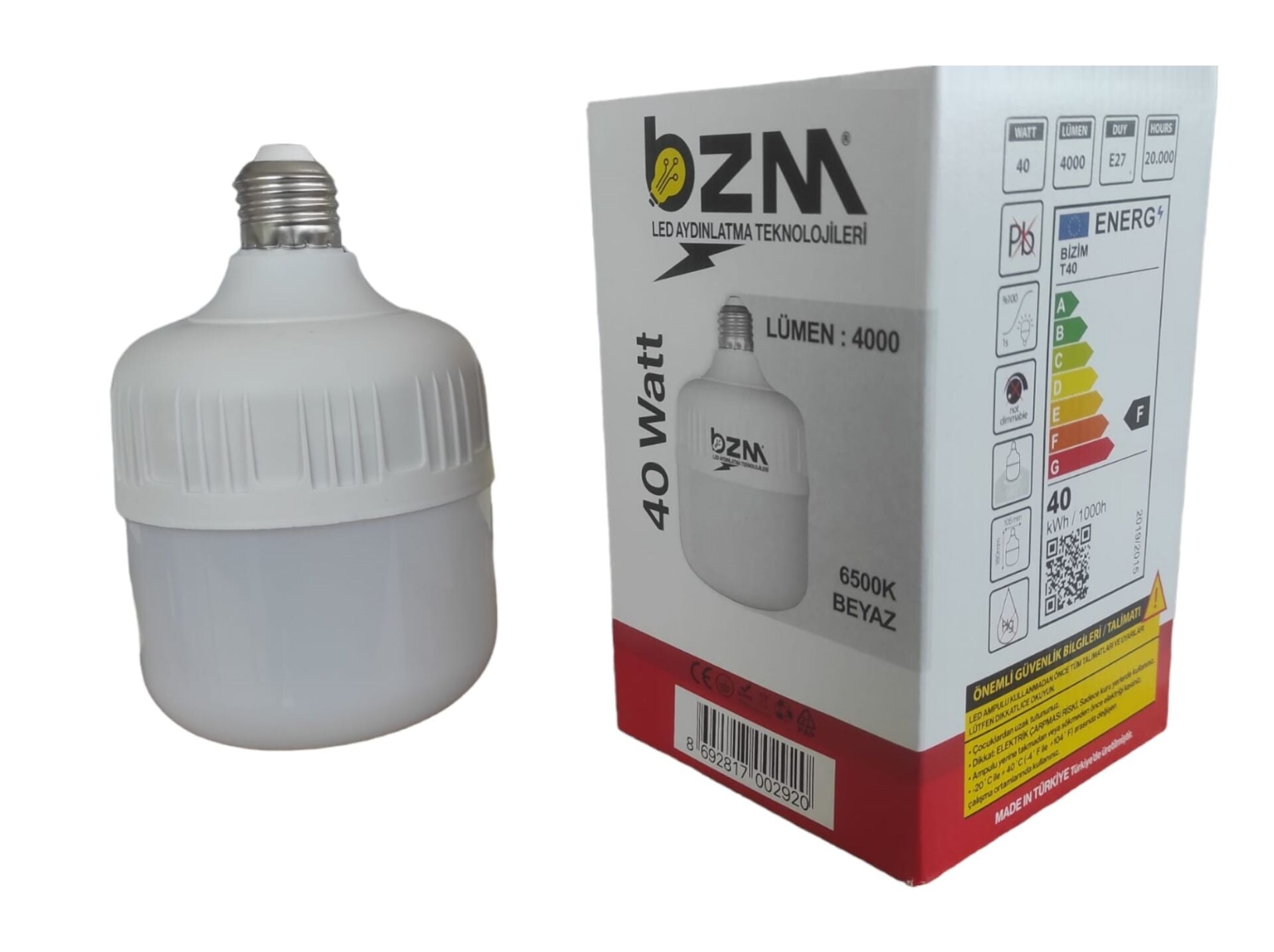 T40   BZM E27-40W Led Torc Ampul
