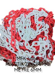 Mfk6666   Mfk Plastik Zincir 6Mm 100M - Kırmızı/Beyaz