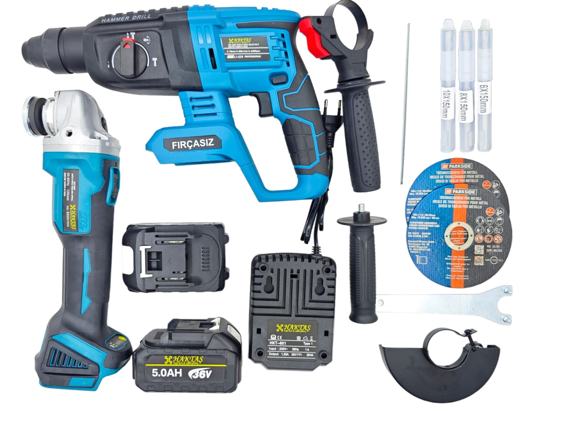 Hkt-601   Haktaş Şarjlı 2Li Set 36V 5Ah - Hilti / İspiral
