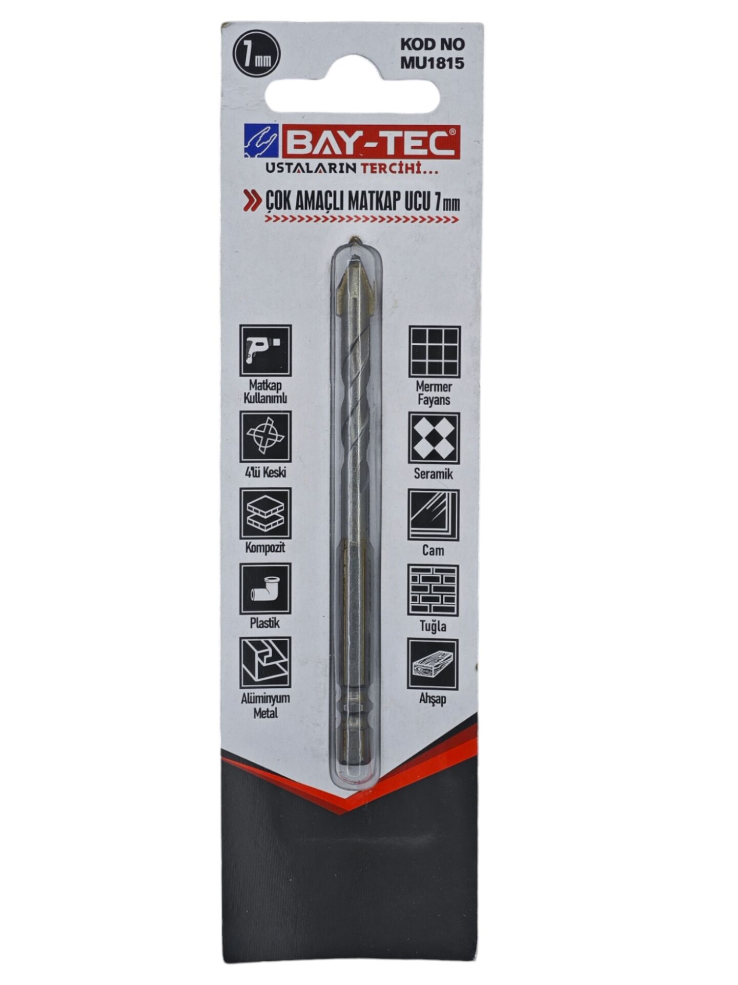 MU1815   Bay-Tec Çok Amaçlı Matkap Ucu 7mm