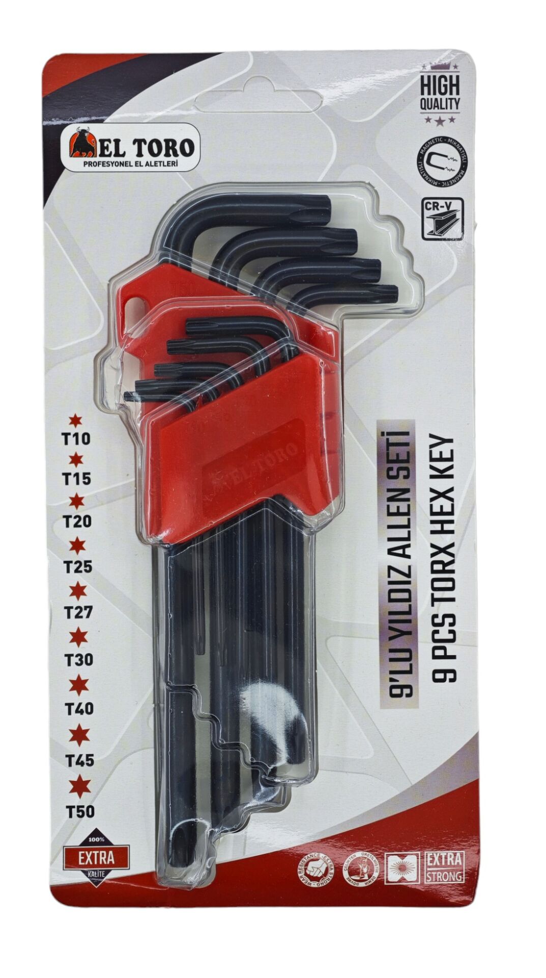 7024   El Toro Yıldız Alyan Seti 180Mm 9Prç