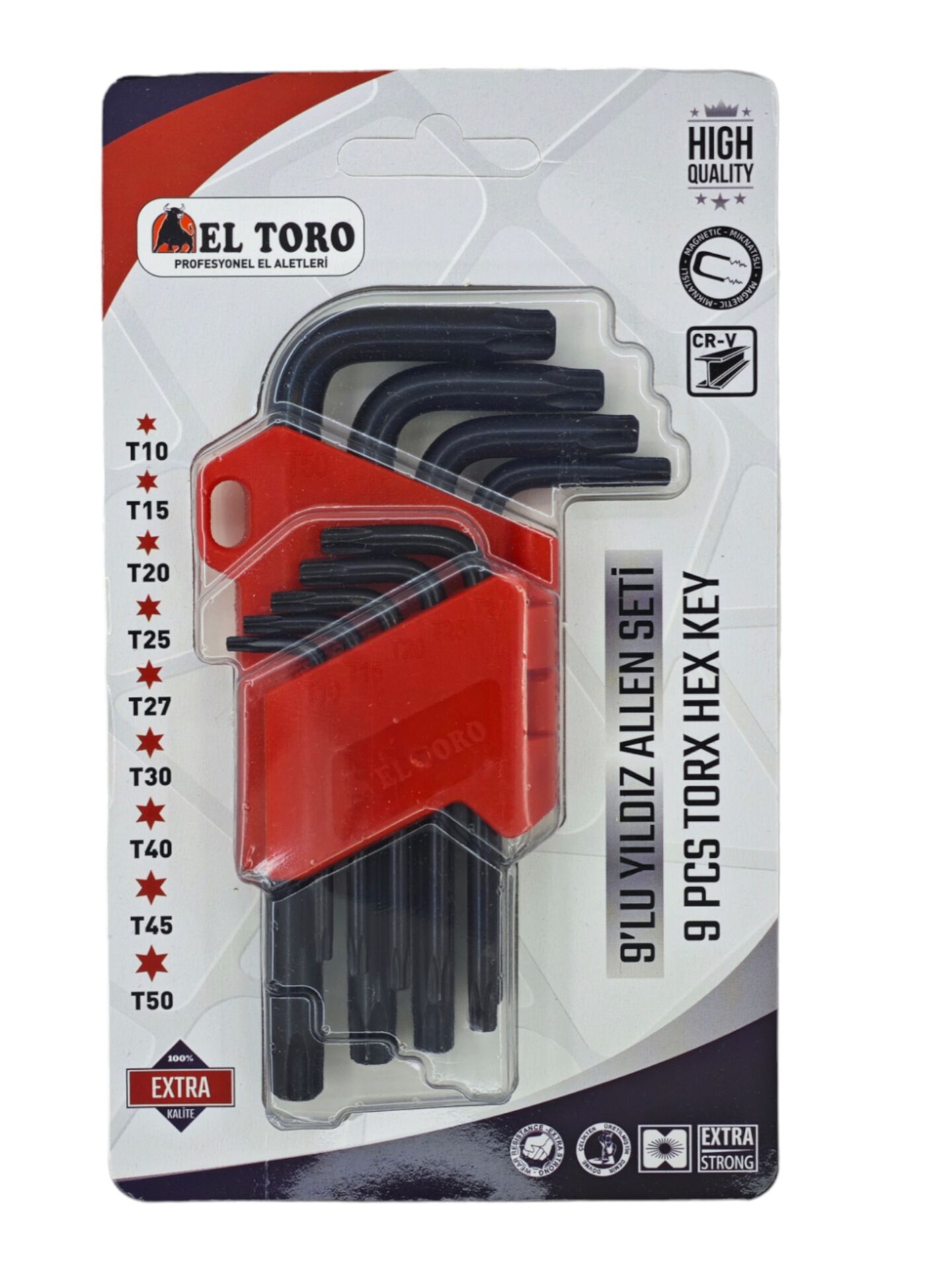 7025   El Toro Yıldız Alyan Seti 120Mm 9Prç