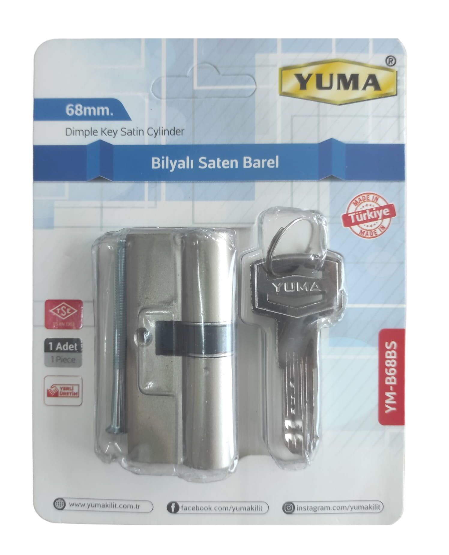 YM-B68BS   Yuma Bilyalı Saten Barel 68mm