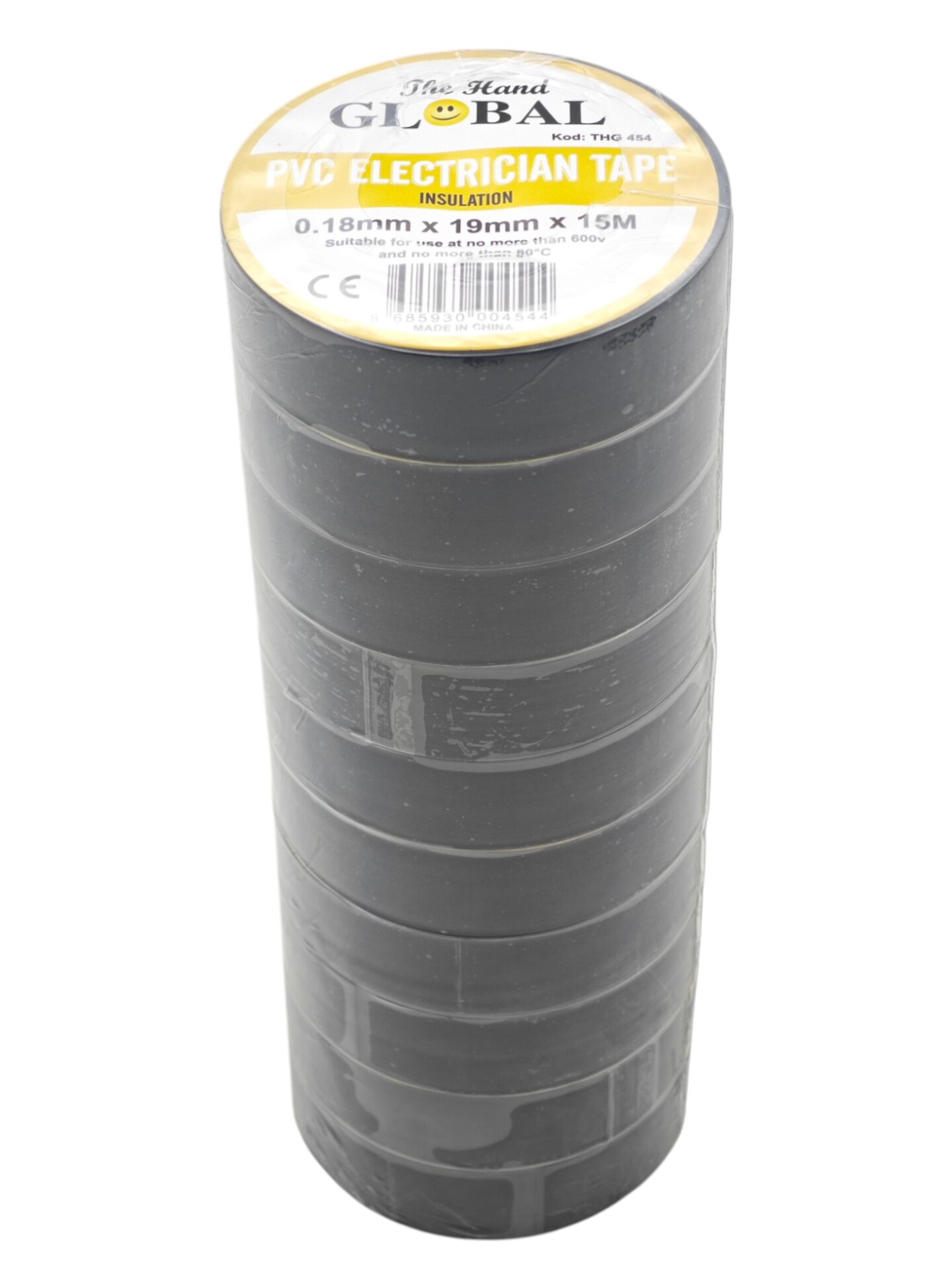 THG454   Global PVC Elektrik Bantı 19mm*15m - Siyah