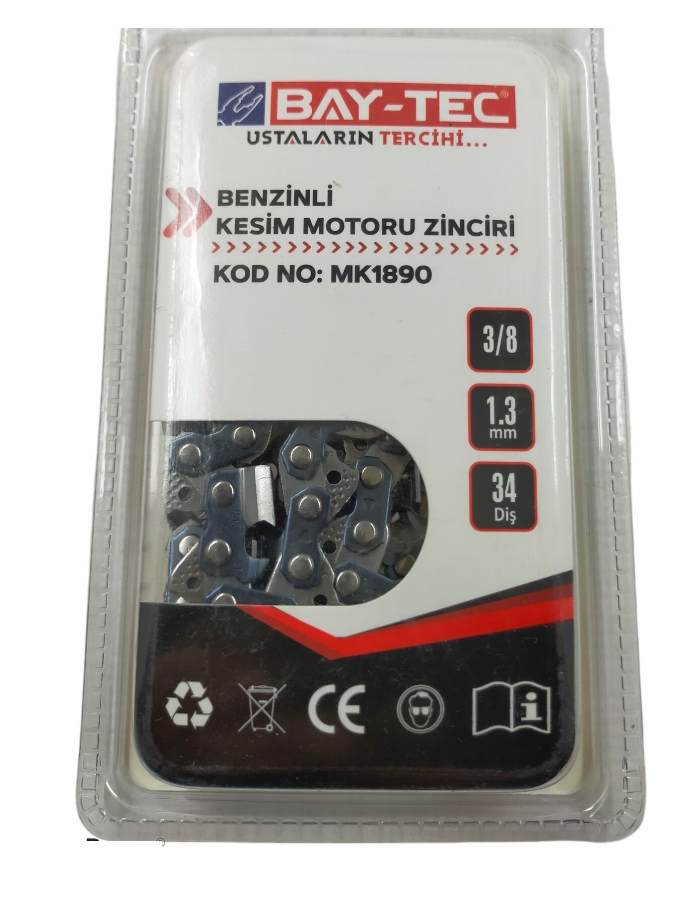 Mk1890   Bay-Tec Motor Zinciri 3/8 - 34 Diş