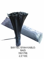 Mk1798   Bay-Tec Kablo Bağı 2.5*100Mm - Siyah