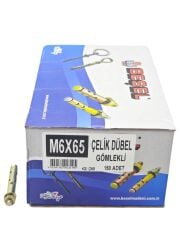 ÇD685   Beşel Gömlekli Çelik Dübel M6*65mm