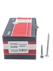 6080   Akdeniz YHB Sunta Vidası 6*80mm 100lü Çinko