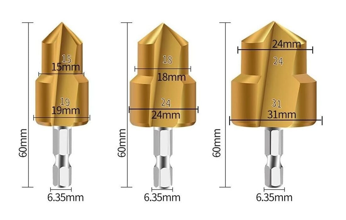 BSR-341   Bossra PPRC Boru Genişletici Kademeli Matkap Ucu 3lü