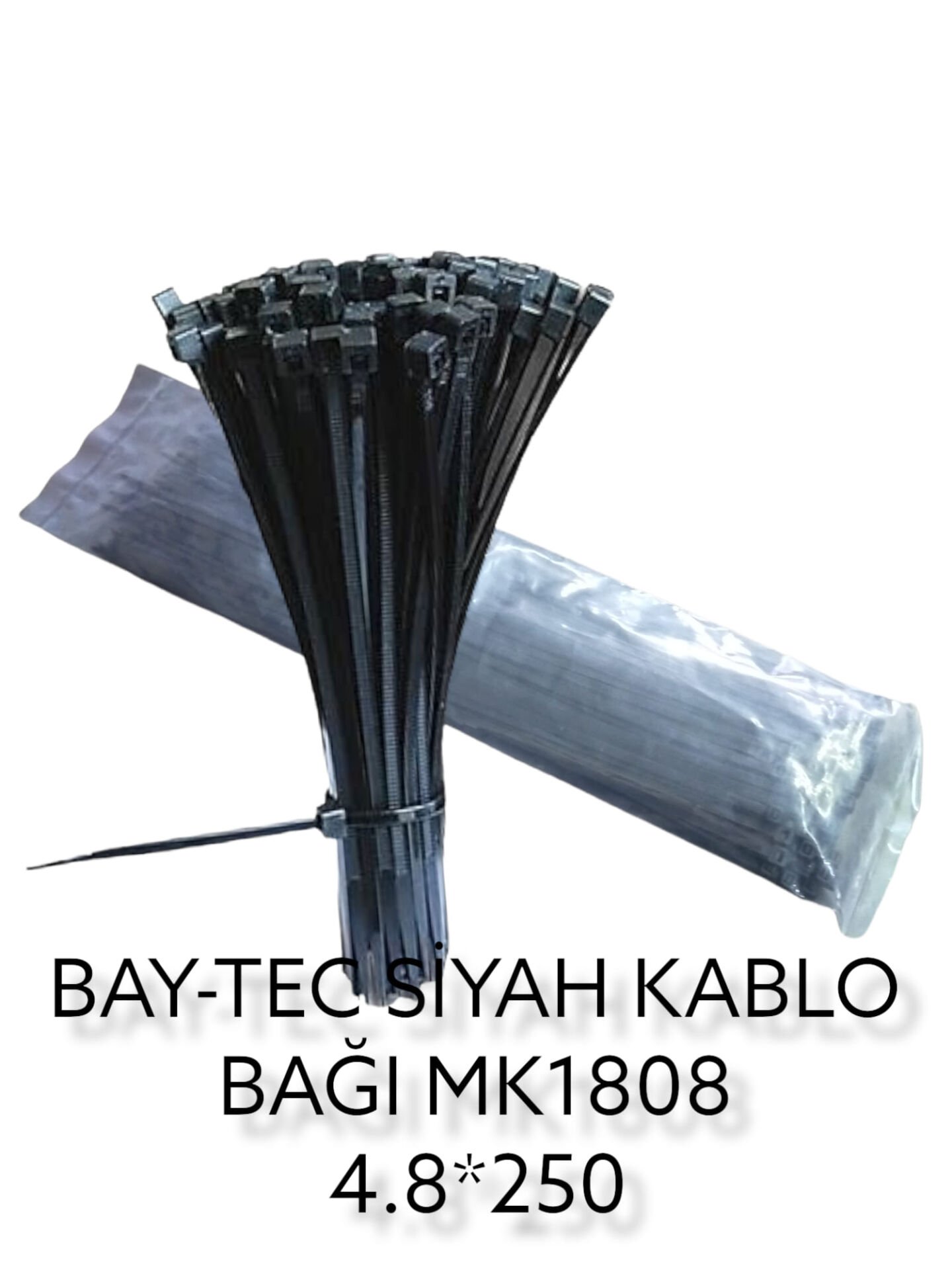 Mk1808   Bay-Tec Kablo Bağı 4.8*250Mm - Siyah