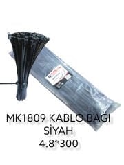 MK1809   Bay-Tec Kablo Bağı 100lü 4.8*300mm - Siyah