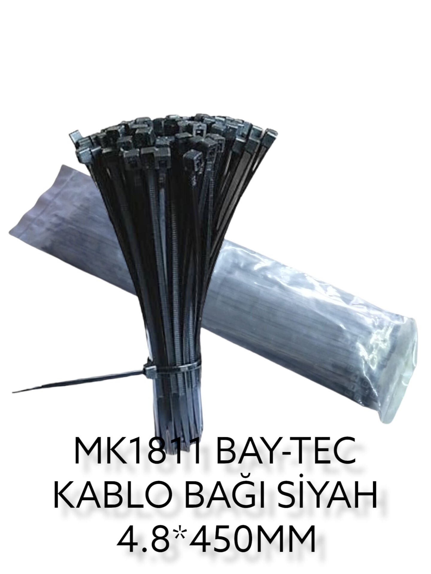 Mk1811   Bay-Tec Kablo Bağı 4.8*450Mm - Siyah