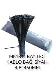 Mk1811   Bay-Tec Kablo Bağı 4.8*450Mm - Siyah