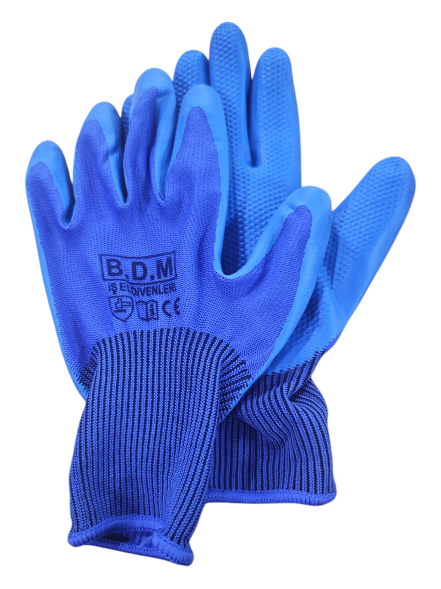 082   B.D.M Nitril İş Eldivenleri 10'' - Turkuaz Mavi