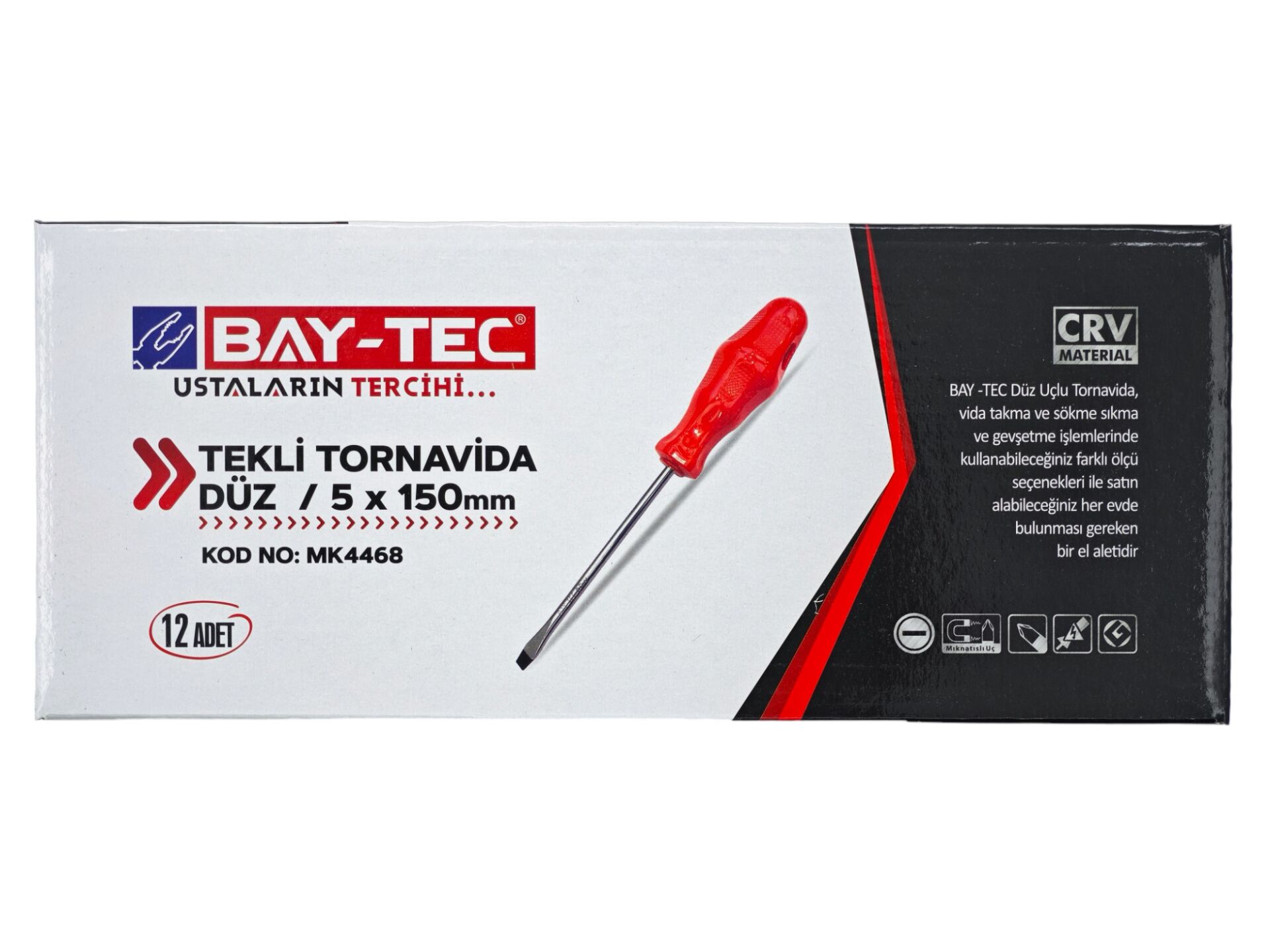 Mk4468   Bay-Tec Tekli Tornavida 5*150 (Düz)