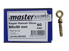 501041   Master Gömlekli Kapalı Kancalı Çelik Dübel M8*90mm