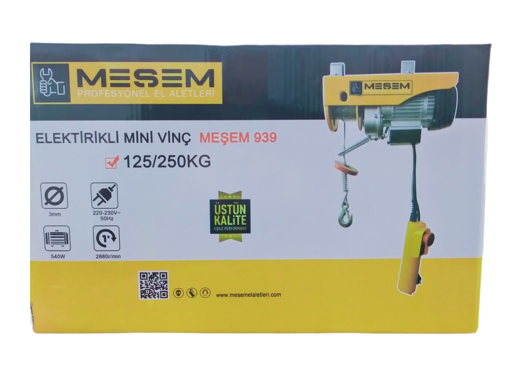 M-939   Meşem Elektirikli Vinç 125-250Kg