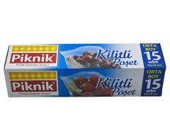 1403-P   Piknik Kilitli Buzdolabı Poşeti 15li 25*19cm